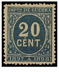 SERIE 235-. 1897- REINADO DE ALFONSO XIII-20 CENTIMOS VERDE