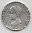 ALFONSO XIII DEL AÑO 1891 *91 DE 5 PESETAS