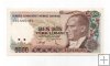 TURKIA DEL AÑO 1990 DE 5000 LIRASI