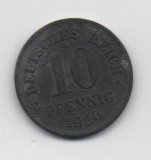 ALEMANIA IMPERIO DEL AÑO 1920 DE 10 PFENNIG 