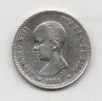 ALFONSO XIII DEL AÑO 1891 *91 DE 1 PESETA