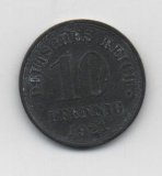 ALEMANIA IMPERIO DEL AÑO 1921 DE 10 PFENNIG 