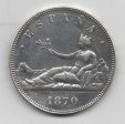 G. PROVISIONAL DEL AÑO 1870 DE 5 PESETAS