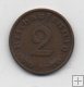 ALEMANIA REICH DEL AÑO 1938 LETRA A DE 2 REICHSPFENNIG 