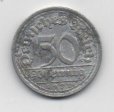 ALEMANIA DEL AÑO 1921 IMPERIO REPUBLICA WEIMAR LETRA G DE 50 PFENNIG 