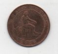 G. PROVISIONAL DEL AÑO 1870 DE 2 CENTIMOS 