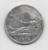 G. PROVISIONAL DEL AÑO 1870 DE 1 PESETA