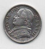 ITALIA DEL AÑO 1868 DE 1 LIRA