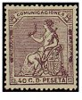 SERIE 136 - 1873 - I REPUBLICA - 40 CENTIMOS DE PESETA- CASTAÑO VIOLETA