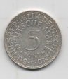 ALEMANIA DEL AÑO 1951 FEDERAL LETRA F DE 5 MARCOS