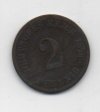 ALEMANIA IMPERIO DEL AÑO 1876 LETRA C DE 2 PFENNIG