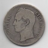 VENEZUELA DEL AÑO 1886 DE 5 BOLIVARES