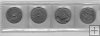 SEGUNDA REPUBLICA 4 MONEDAS DE 25 CENTIMOS NIKEL