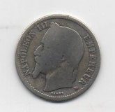 FRANCIA DEL AÑO 1869 LETRA BB DE 1 FRANCO