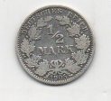 ALEMANIA REICH DEL AÑO 1905 LETRA A DE 1/2 MARCO 
