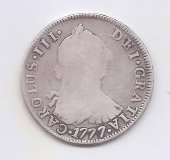 ESPAÑA CARLOS III DEL AÑO 1777 DE 4 REALES