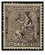 SERIE 135 - 1873 - I REPUBLICA - 25 CENTIMOS DE PESETA - CASTAÑO