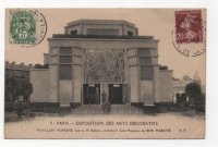 FRANCIA POSTAL N-27 EXPOSICION ARTES DECORATIFS  