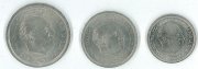 ESTADO ESPAÑOL (FRANCO) DEL AÑO 1957 SERIE BA DE 5/25/50 PESETAS
