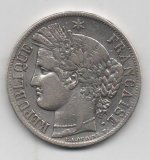FRANCIA DEL AÑO 1849 DE 5 FRANCOS