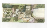PORTUGAL DEL AÑO 1993 DE 5000 ESCUDOS