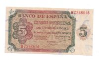 ESTADO ESPAÑOL AÑO 1938 DE 5 PTS