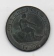 G. PROVISIONAL DEL AÑO 1870 DE 5 CENTIMOS 