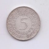 ALEMANIA DEL AÑO 1969 LETRA G DE 5 MARCOS 