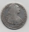 ESPAÑA CARLOS IV DEL AÑO 1808 DE 8 REALES