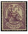 SERIE 148 - 1874 -  I REPUBLICA- 40 CENTIMOS DE PESETA- VIOLETA