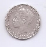 ALFONSO XIII DEL AÑO 1900 *0 DE 1 PESETA