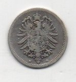ALEMANIA IMPERIO DEL AÑO 1877 LETRA D DE 50 PENNING 