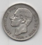 ALFONSO XII DEL AÑO 1884 *84 DE 5 PESETAS