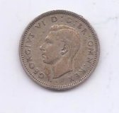 GRAN BRETAÑA DEL AÑO 1940 DE 6 PENIQUES