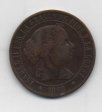 ESPAÑA ISABEL II DEL AÑO 1868 DE 2 1/2 CENTIMOS DE ESCUDO