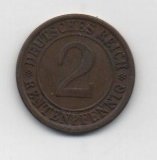 ALEMANIA DEL AÑO 1924 IMPERIO REPUBLICA WEIMAR LETRA J DE 2 RENTENPFENNIG