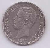 AMADEO I DEL AÑO 1871 *75 DE 5 PESETAS