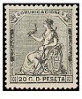 SERIE 134- 1873- I REPUBLICA-  20 CENTIMOS DE PESETA NEGRO GRISÁCEO