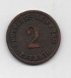 ALEMANIA IMPERIO DEL AÑO 1875 LETRA D DE 2 PFENNIG 