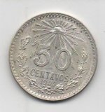 MEXICO DEL AÑO 1944 DE 50 CENTAVOS