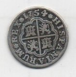 ESPAÑA FERNANDO VI DEL AÑO 1754 DE 1 REAL