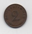 ALEMANIA REICH DEL AÑO 1938 LETRA J DE 2 REICHSPFENNIG 
