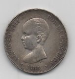 ALFONSO XIII DEL AÑO 1888 *88 DE 5 PESETAS
