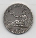G. PROVISIONAL DEL AÑO 1870 *73 DE 2 PESETAS