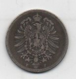 ALEMANIA IMPERIO DEL AÑO 1876 LETRA F DE 1 MARCO