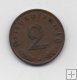 ALEMANIA REICH DEL AÑO 1938 LETRA J DE 2 REICHSPFENNIG 