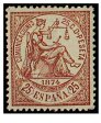 SERIE 147 - 1874- I REPUBLICA- 25 CENTIMOS DE PESETA- CASTAÑO