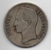 VENEZUELA DEL AÑO 1919 DE 5 BOLIVARES