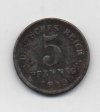ALEMANIA IMPERIO DEL AÑO 1919 LETRA D DE 5 PFENNIG 