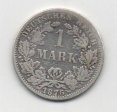 ALEMANIA REICH DEL AÑO 1876 LETRA A DE 1 MARCOS 